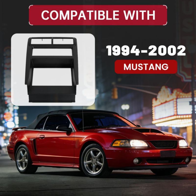 Radio Estéreo HECASA Doble DIN Mustang 1994-2002 Negro