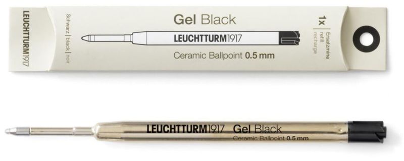 Recargas de bolígrafo de gel LEUCHTTURM1917 05 mm negro paquete de 2
