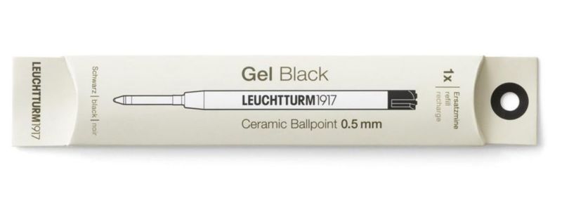 Recargas de bolígrafo de gel LEUCHTTURM1917 05 mm negro paquete de 2