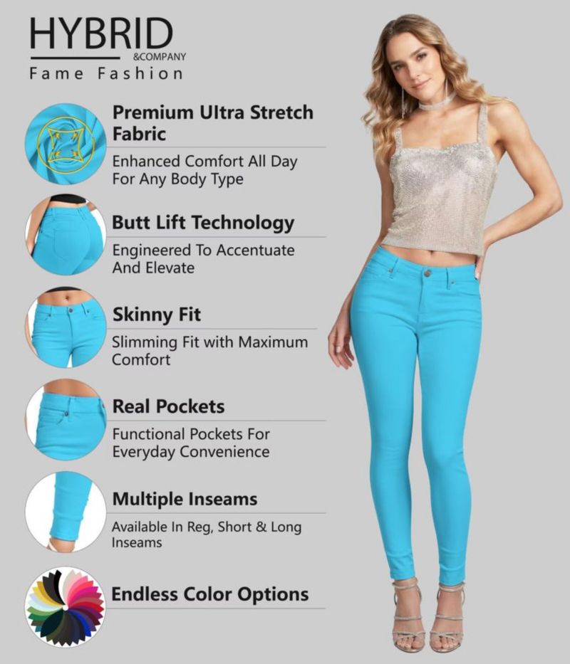 Jeans Hybrid & Company P43302SK Aqua talla 7