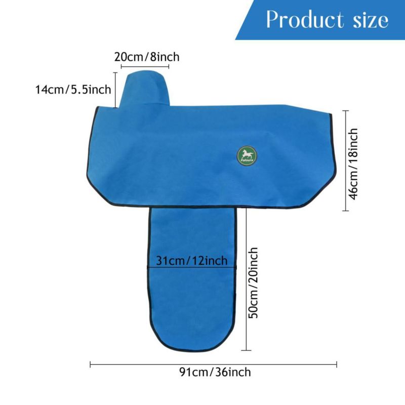 Funda para Silla de Montar Paloura Azul de 6 Correas Impermeable