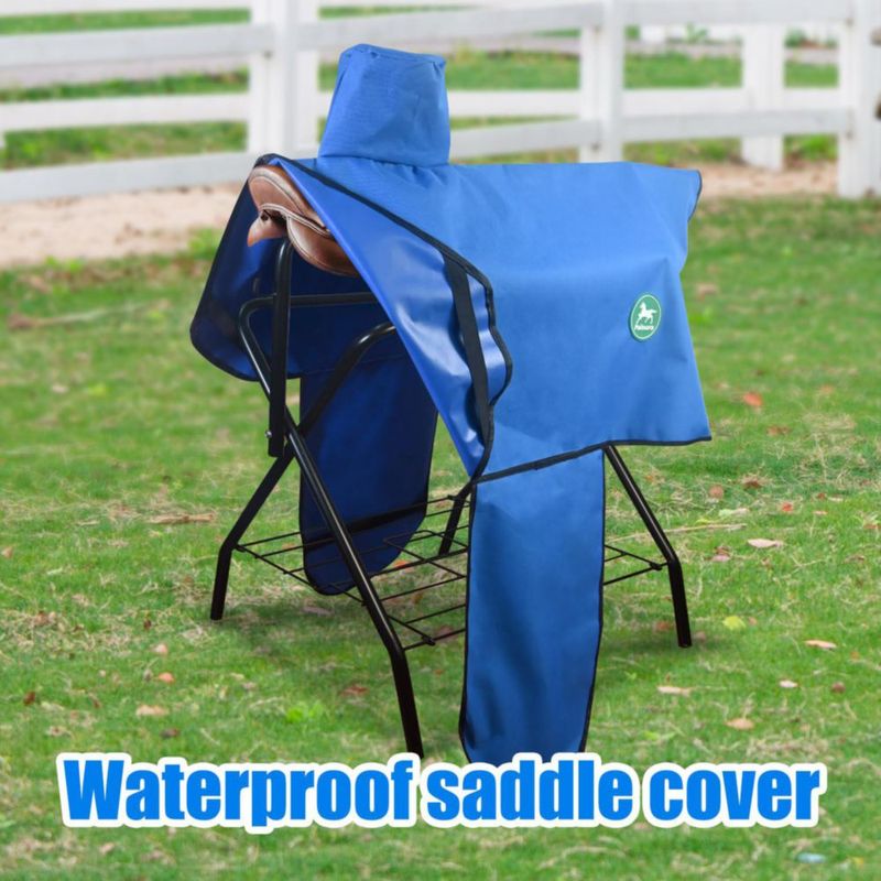 Funda para Silla de Montar Paloura Azul de 6 Correas Impermeable