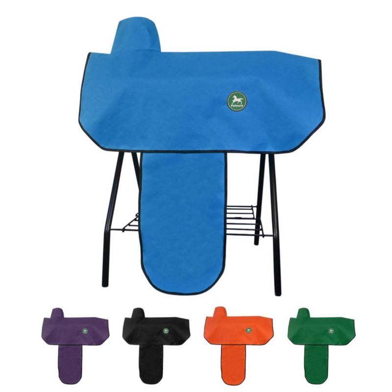 Funda para Silla de Montar Paloura Azul de 6 Correas Impermeable