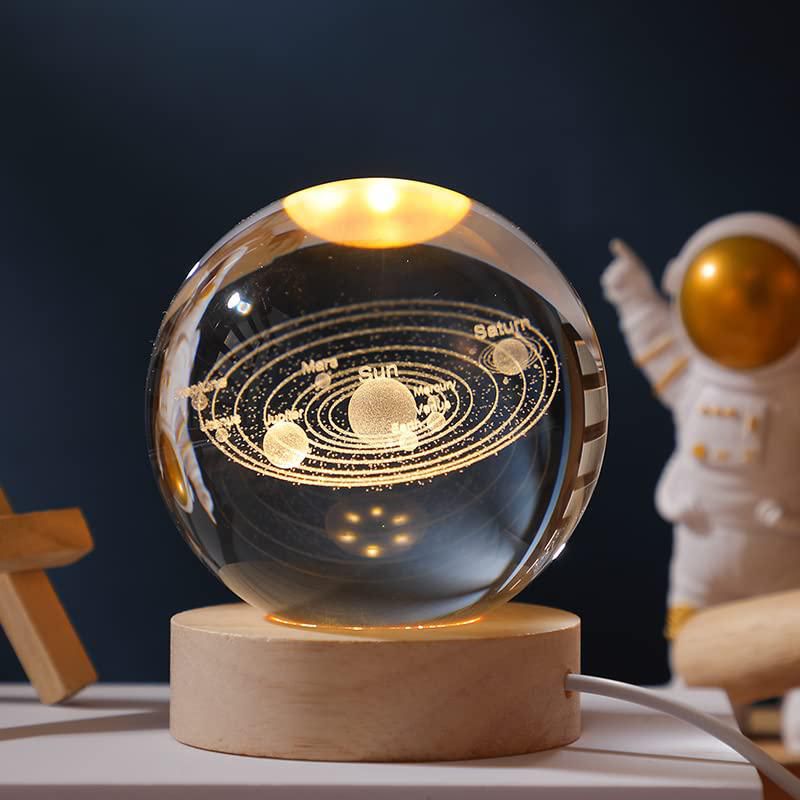 Luz nocturna JANARARY 3D Galaxy Crystal Ball con mando a distancia