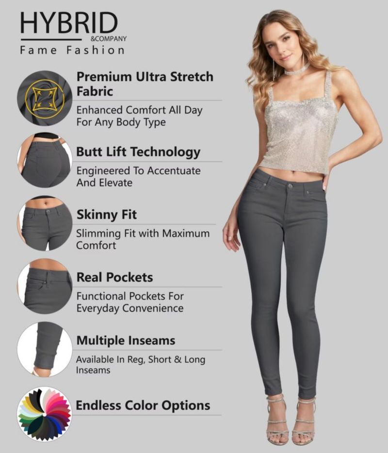 Jeans Hybrid & Company Gunmetal 79 cm‑84 cm Stretch