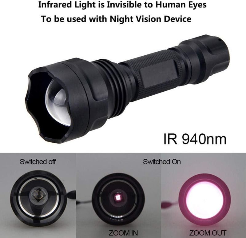 Linterna LUXJUMPER IR 940nm con Zoom y Control Remoto