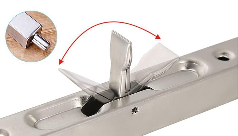 Pasadores empotrados para puerta WANLIAN 15 cm acero inoxidable (paquete de 2)