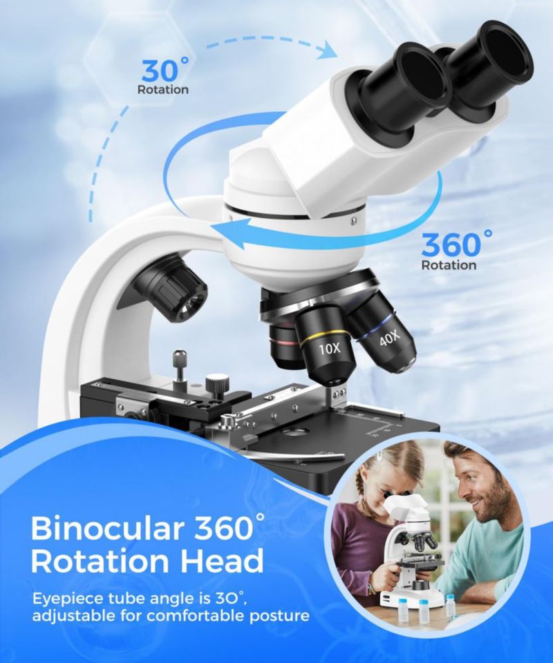 Microscopio Binocular PalliPartners 40X-2000X – Kit