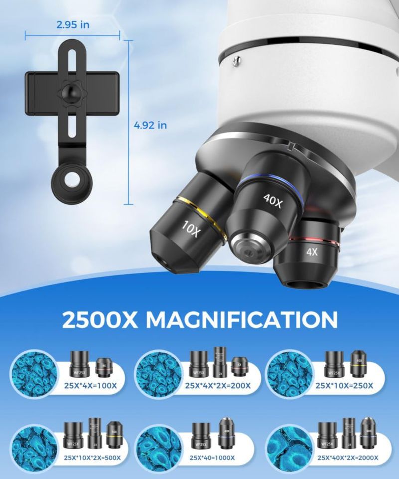 Microscopio Binocular PalliPartners 40X-2000X – Kit