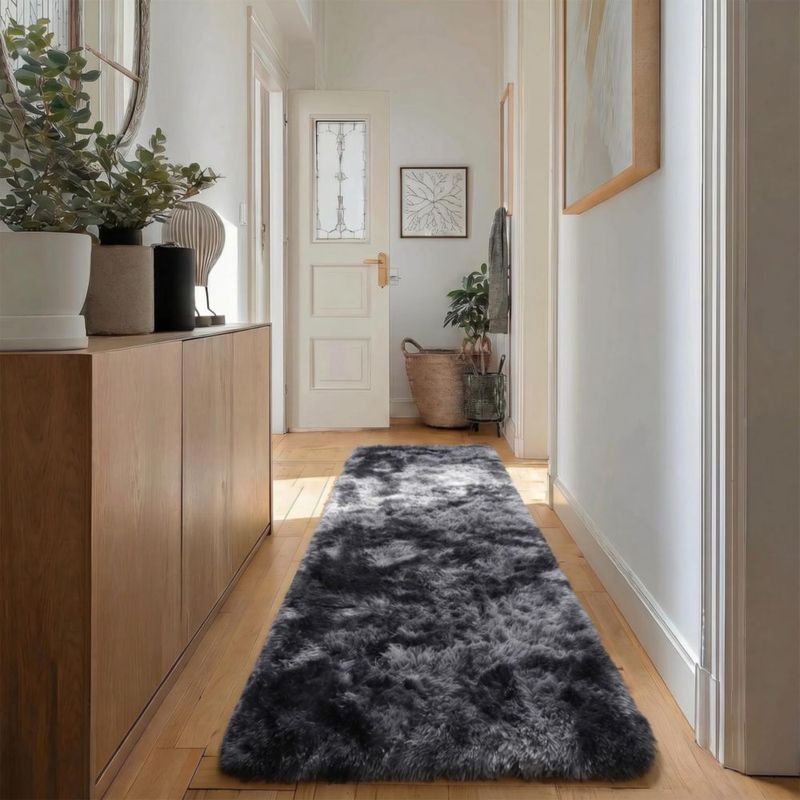 ALFOMBRA PAGISOFE 61 cm x 152 cm Gris Abstracto Súper Suave