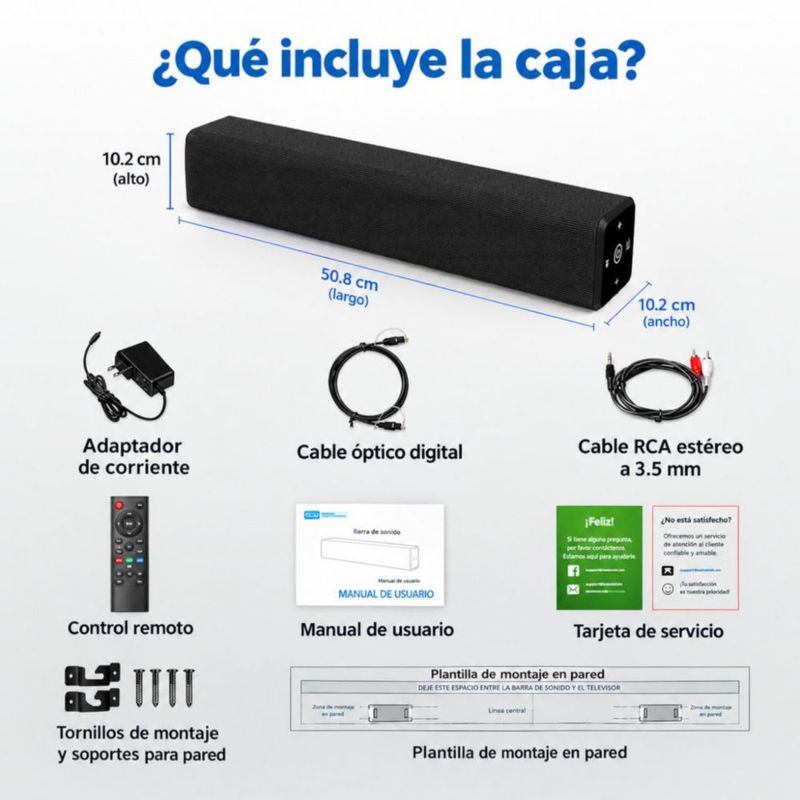 Barra De Sonido Bestisan SE01 Soundbar Bluetooth 40W RMS
