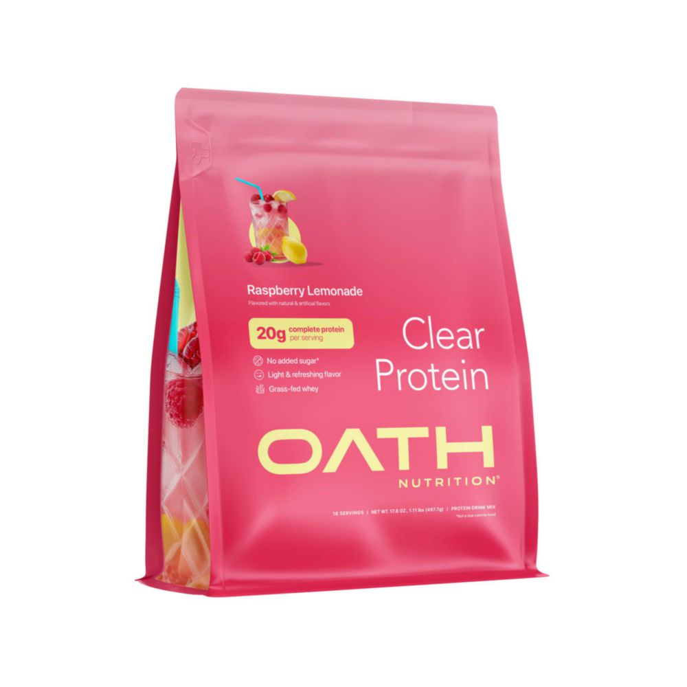 Oath Nutrition Clear Whey Isolate Protein Powder Raspberry Lemonade
