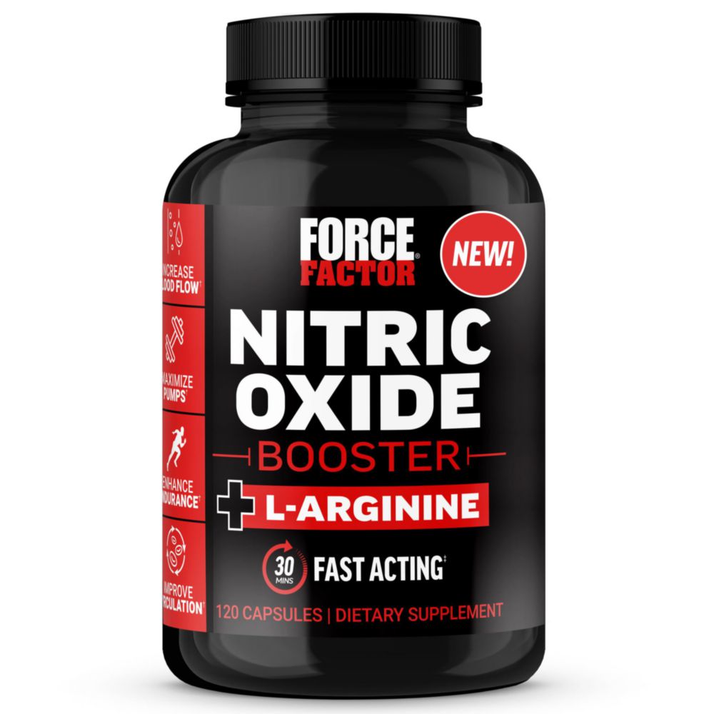 Force Factor Nitric Oxide Booster 120 Capsules Fast Acting Formula