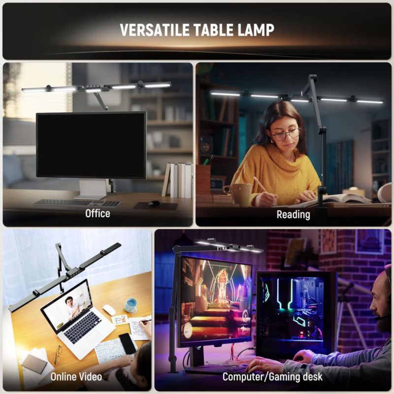 Lámpara de escritorio LED NEEWER 82 cm regulable 23 W DL01
