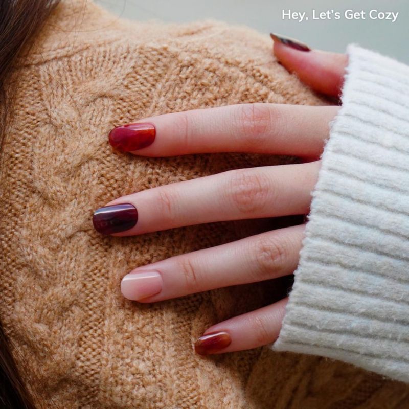 Tiras de gel para uñas heyhae Let’s Get Cozy – Pack de 28