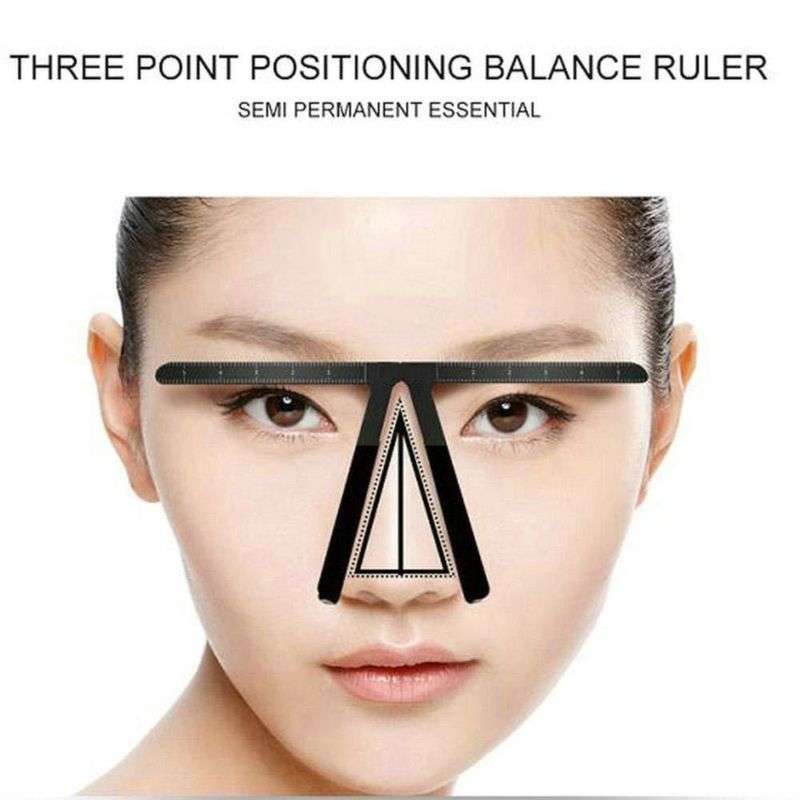 Regla para cejas HOTWE 14 cm Plateada – Herramienta de posicionamiento