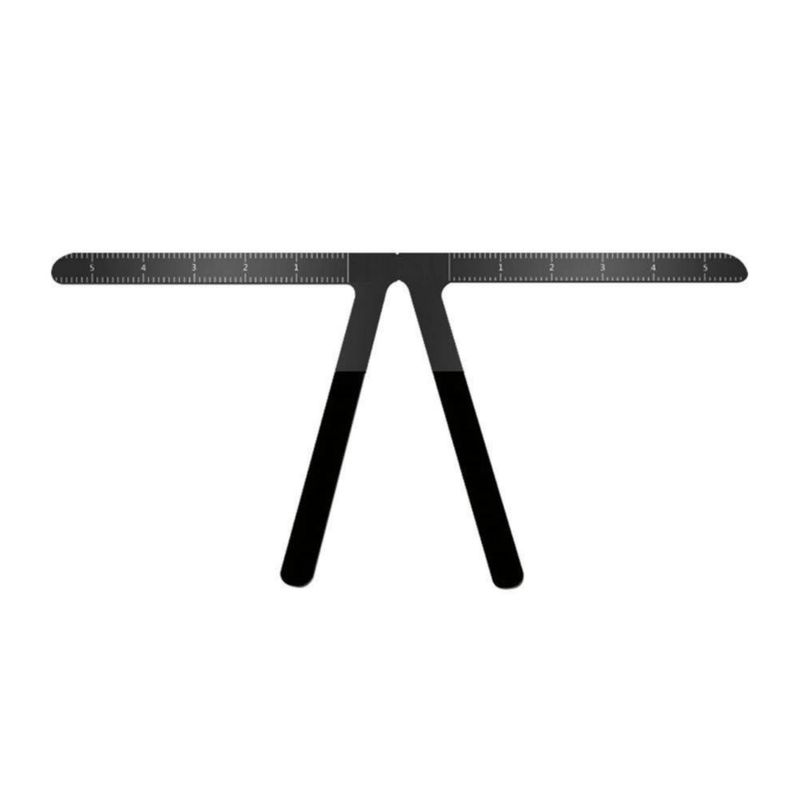 Regla para cejas HOTWE 14 cm Plateada – Herramienta de posicionamiento