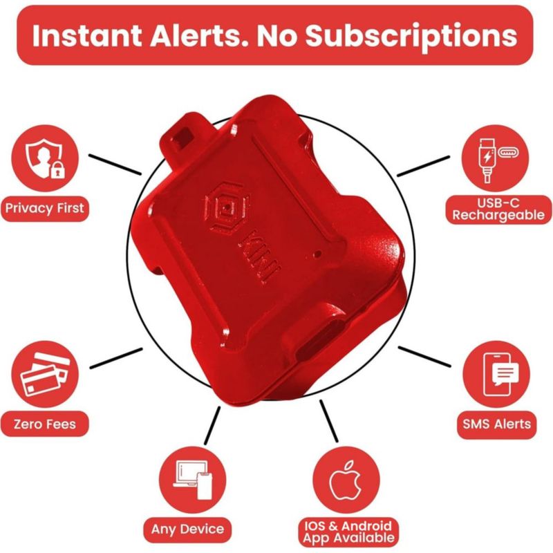 Sensor de movimiento KINISIUM Wi‑Fi alertas por SMS y correo electrónico