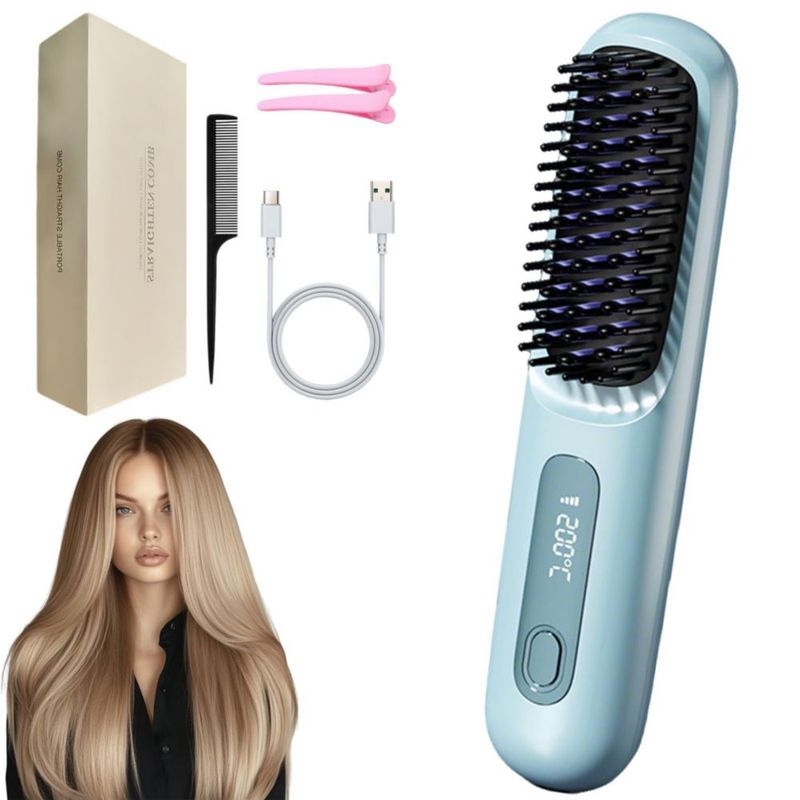 Plancha Inalámbrica VAWQVF Azul 3 Temperaturas Calentamiento Rápido