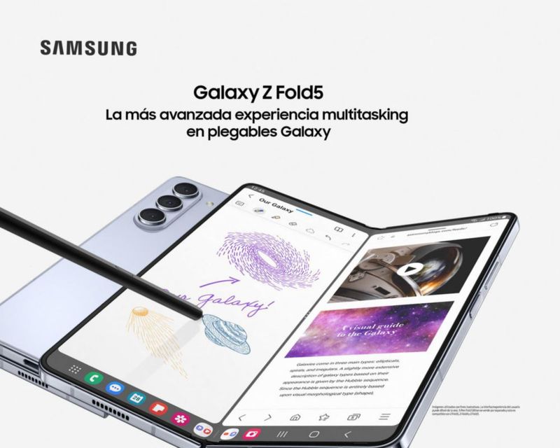 Samsung Galaxy Z Fold 5 Negro 12GB 512GB Pantalla Plegable AMOLED
