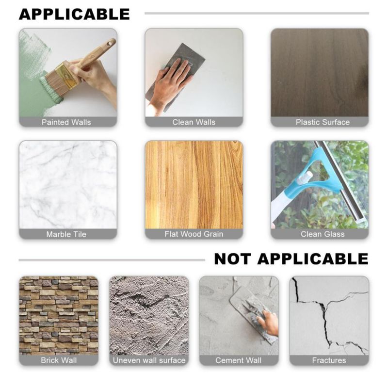Pegatinas de pared vanco-up 90 cm x 30 cm – Pack de 6