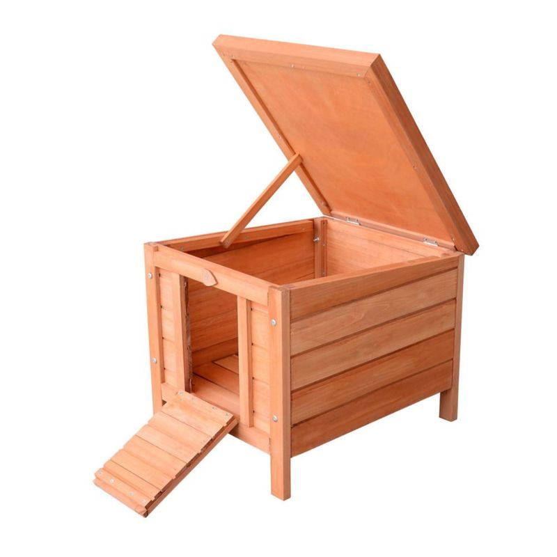 Cucha para conejos PawHut 42 cm x 51 cm x 43 cm Natural