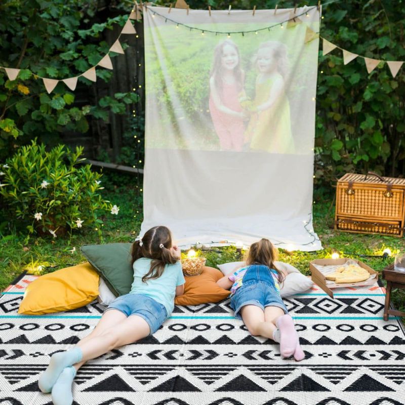 Alfombra de patio Kalafun 244x305 cm impermeable reversible