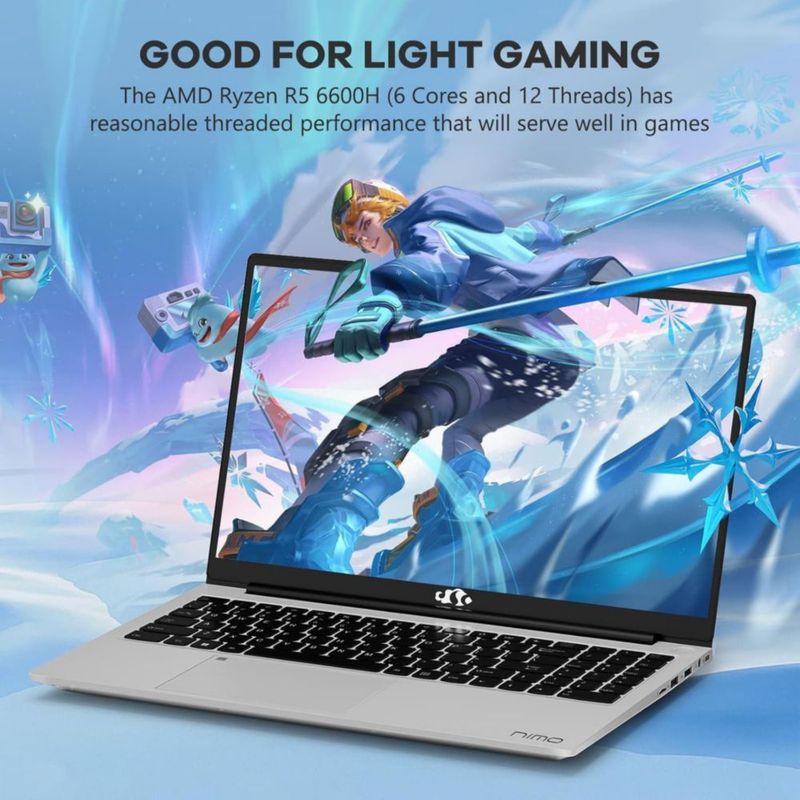 Portátil NIMO Ryzen 5 6600H 32 GB RAM 1 TB SSD 156″