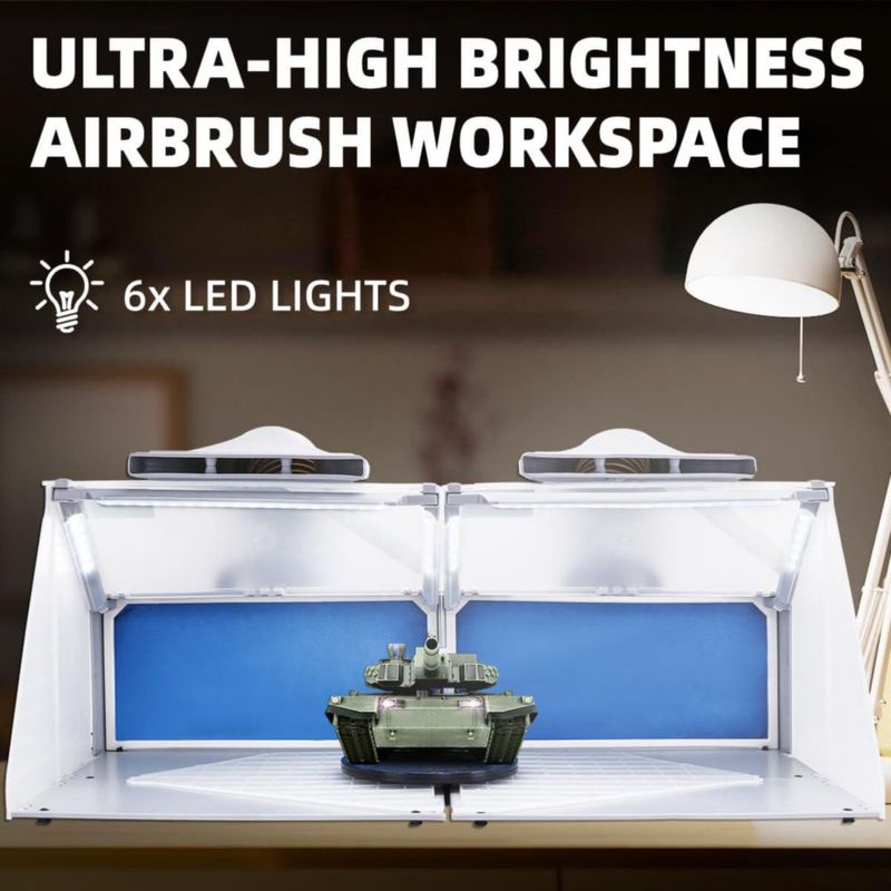 Cabina de Aerografía OPHIR 2 Unidades con LED y Ventiladores