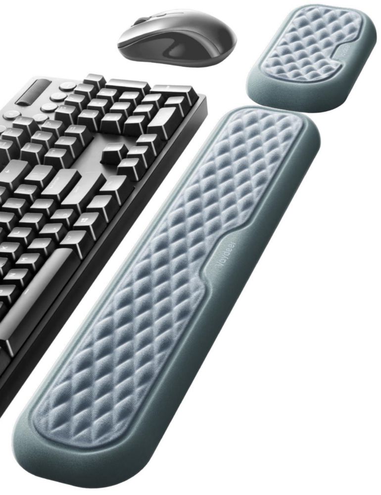 Reposamuñecas Vaydeer para teclado y ratón - Gris/Azul