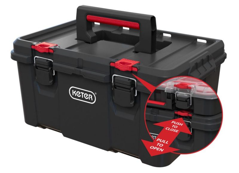 Caja de Herramientas Portátil Keter Stack N' Roll de Alta Resistencia