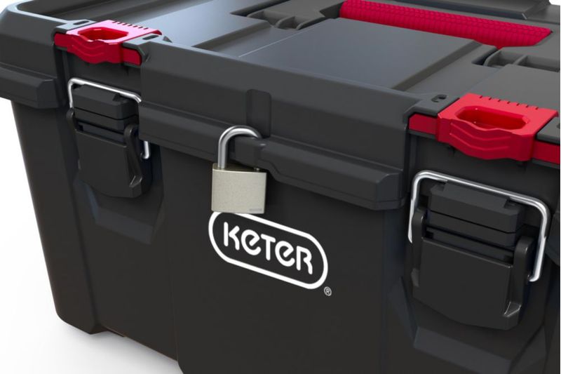 Caja de Herramientas Portátil Keter Stack N' Roll de Alta Resistencia
