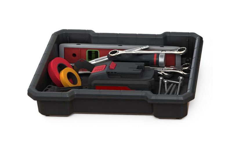 Caja de Herramientas Portátil Keter Stack N' Roll de Alta Resistencia