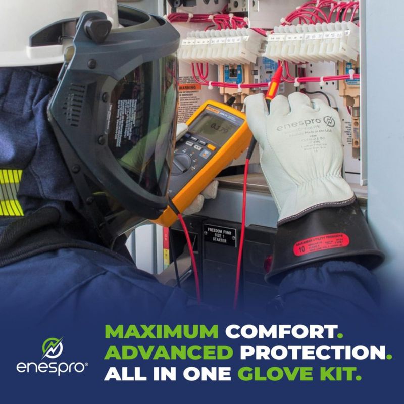 Guantes Eléctricos Aislados Clase 0 Enespro 1000V CA/1500V CC Amarillos