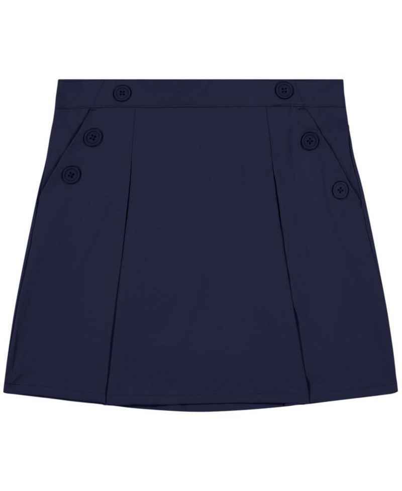 Falda Nautica para niñas grandes talla 16 azul marino popelina elástica