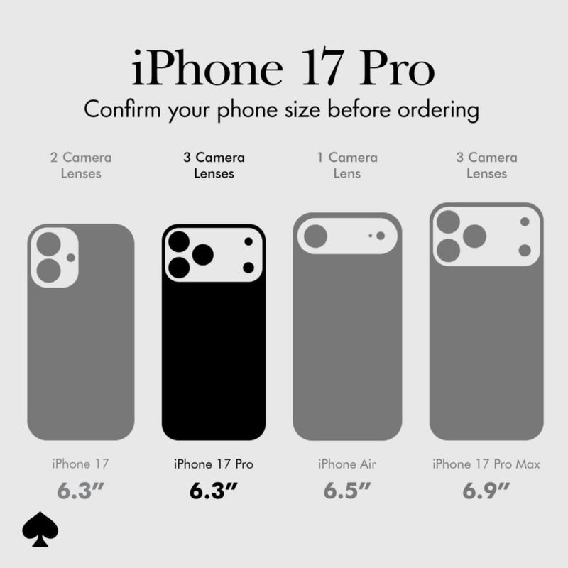 Funda de silicona Kate Spade New York para iPhone 17 Pro