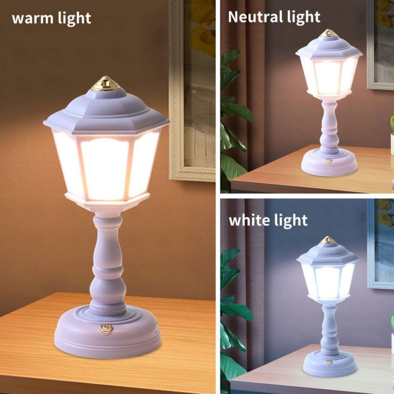 Lámpara de escritorio Bullishman LED regulable con carga USB – Púrpura