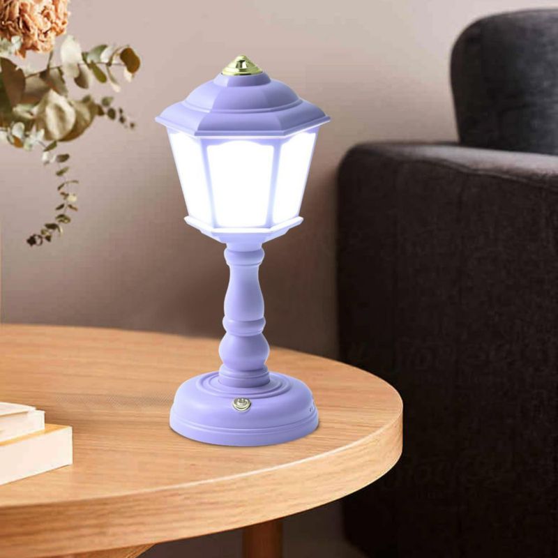 Lámpara de escritorio Bullishman LED regulable con carga USB – Púrpura