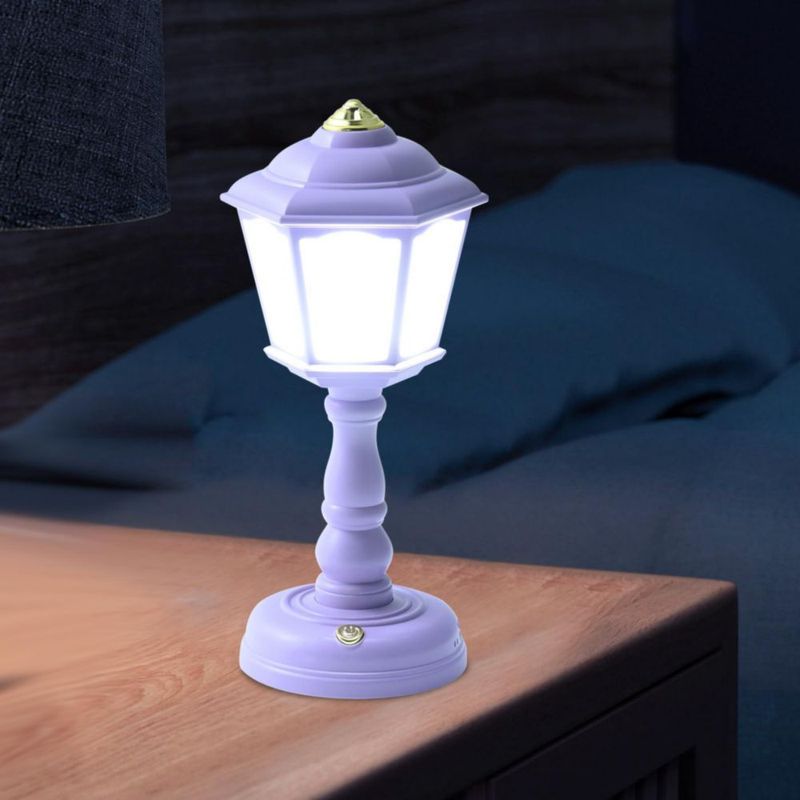 Lámpara de escritorio Bullishman LED regulable con carga USB – Púrpura