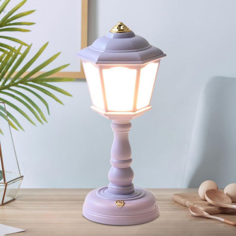 Lámpara de escritorio Bullishman LED regulable con carga USB – Púrpura