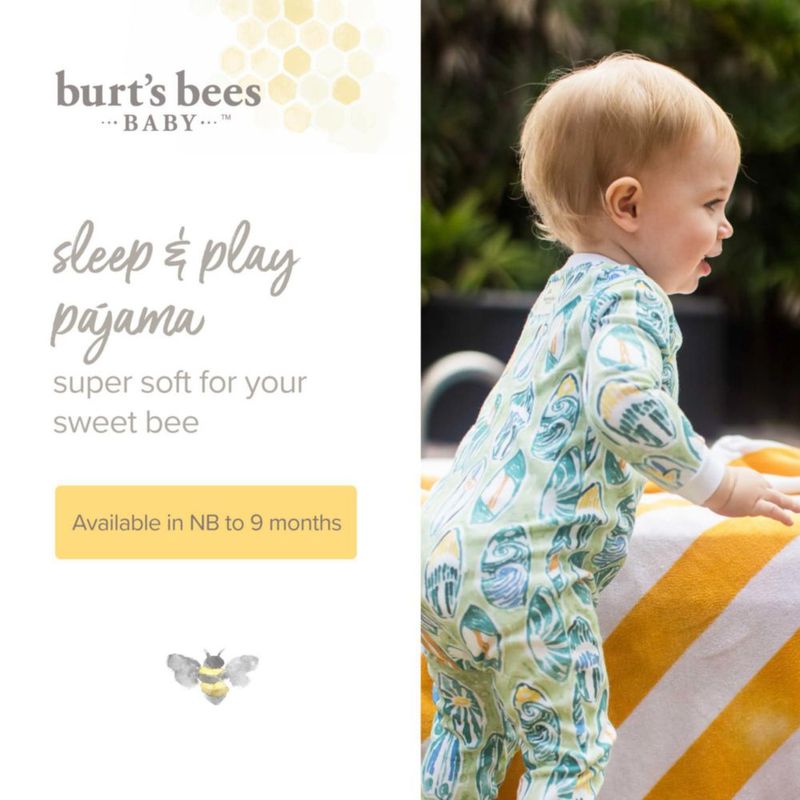 Pijama sin pies con cremallera unisex Burt's Bees Baby