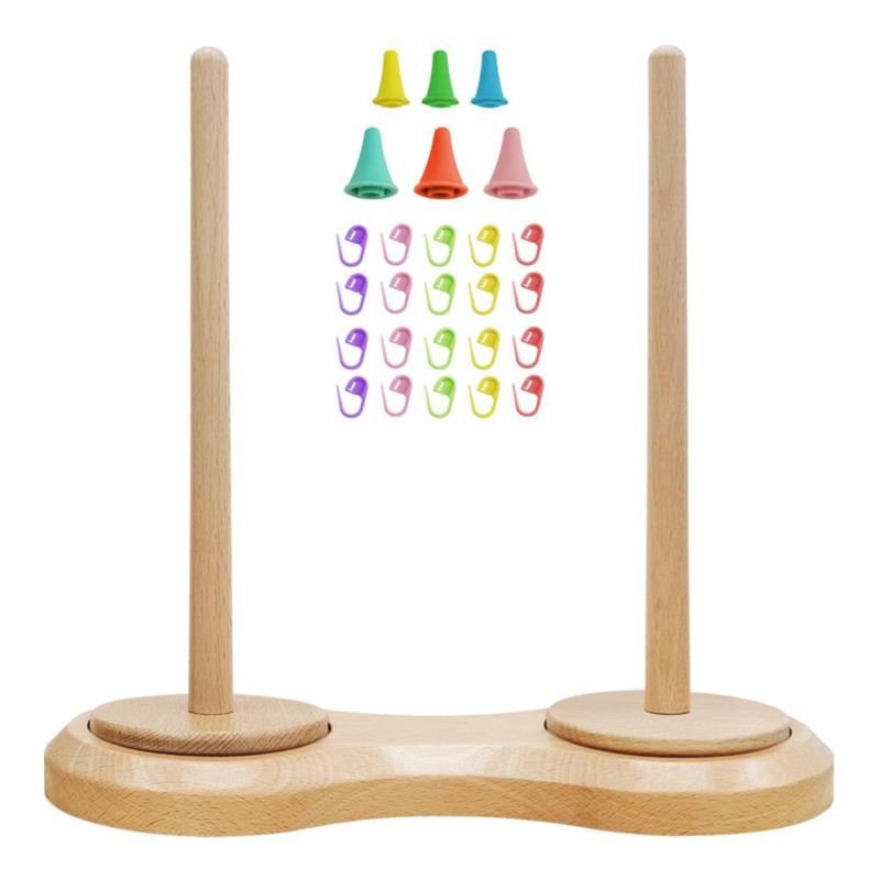Soporte para ovillos Happy Reunion 25 cm Madera de Haya Doble