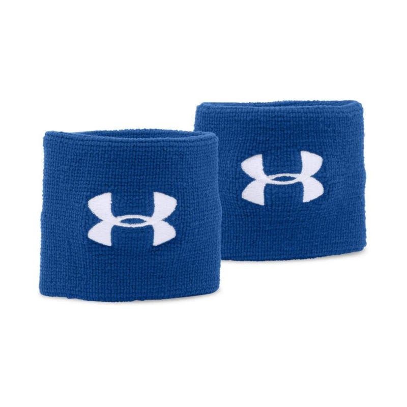 Banda para muñeca Under Armour 8 cm Pack de 2 Royal/Blanco