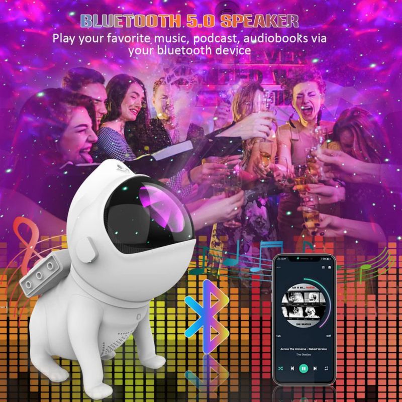 Proyector de Estrellas Sunbox 21 colores Bluetooth y ruido blanco