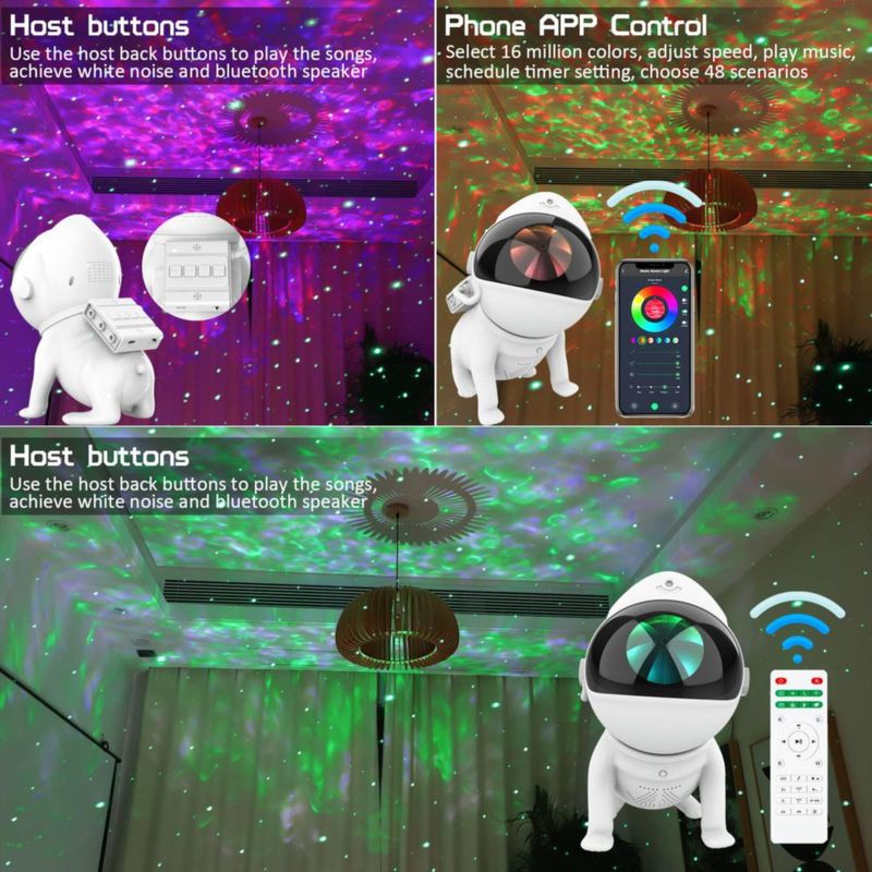 Proyector de Estrellas Sunbox 21 colores Bluetooth y ruido blanco