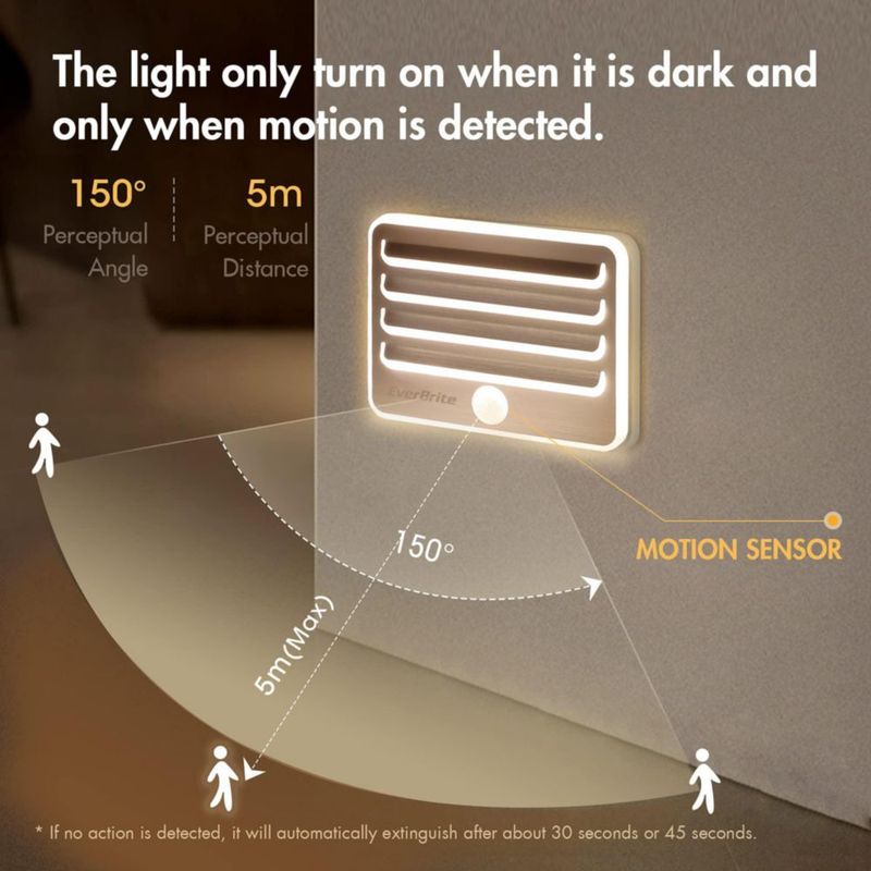 Luces nocturnas con sensor de movimiento EverBrite LED luz suave y cálida