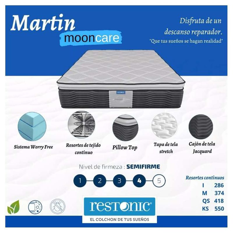Colchón King Size Restonic Tecnología Fresh Foam Ortopédico Antiestrés