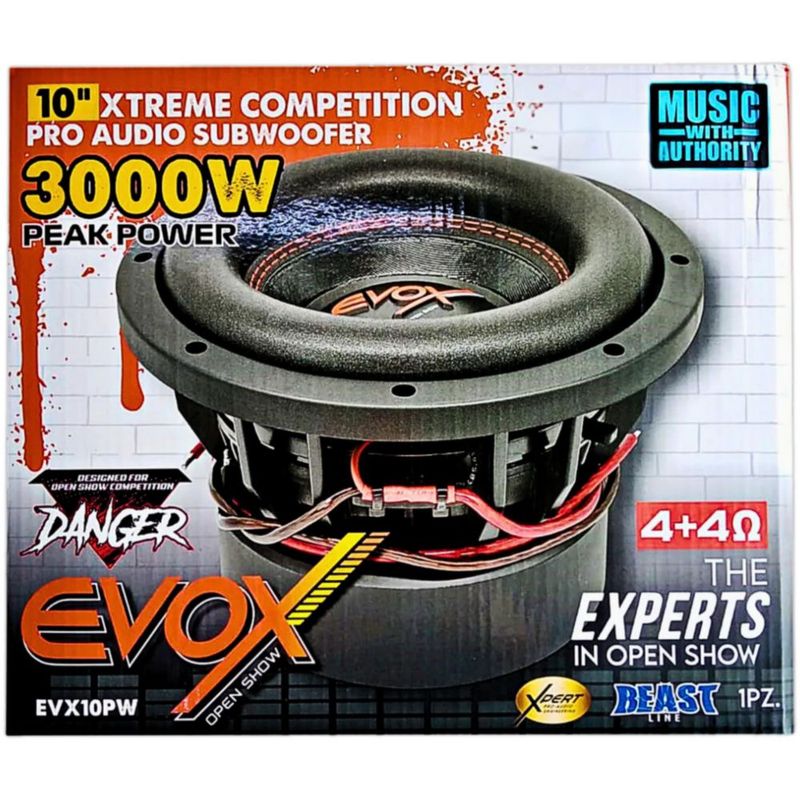 Subwoofer Profesional Evox EVX10PW 10 PLG Doble Bobina 3000W