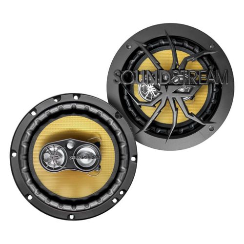 Bocinas Auto 6.5 PuLG Carbono Pro Kevlar 4 Vías Soundstream Color Dorado
