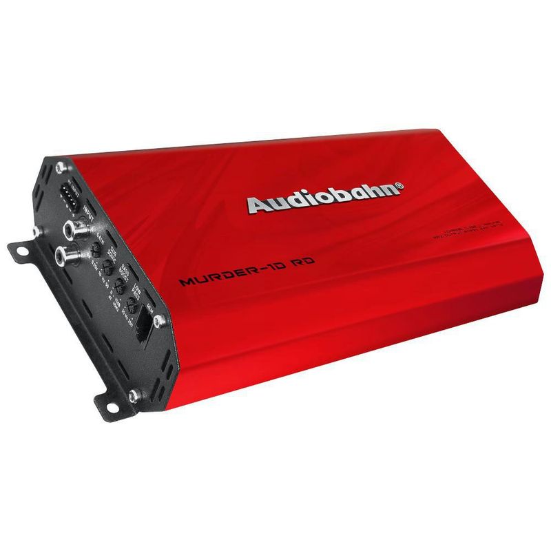 Amplificador Clase D 1 Canal Audiobahn MURDER1DRD 2400W Rojo